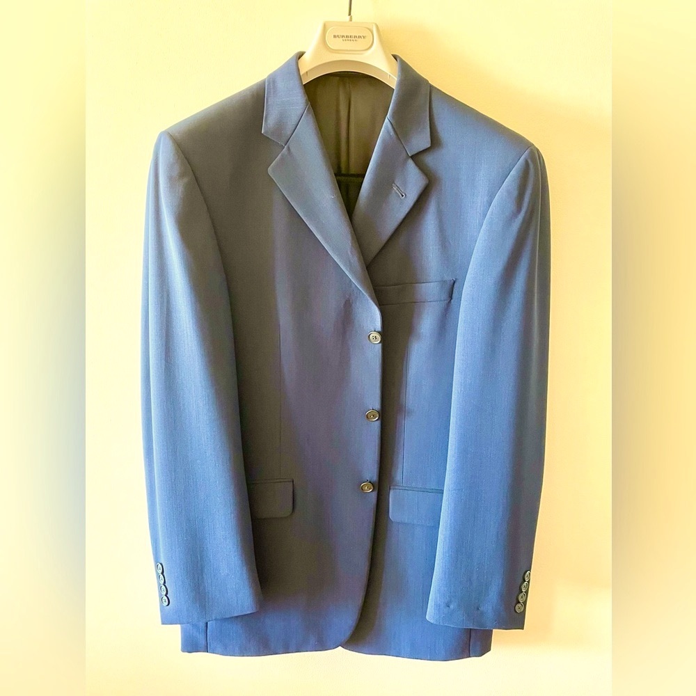 BURBERRY LONDON 3 BUTTON SUPERFINE WOOL BLAZER SPORT COAT JACKET - HOLIDAY PARTY